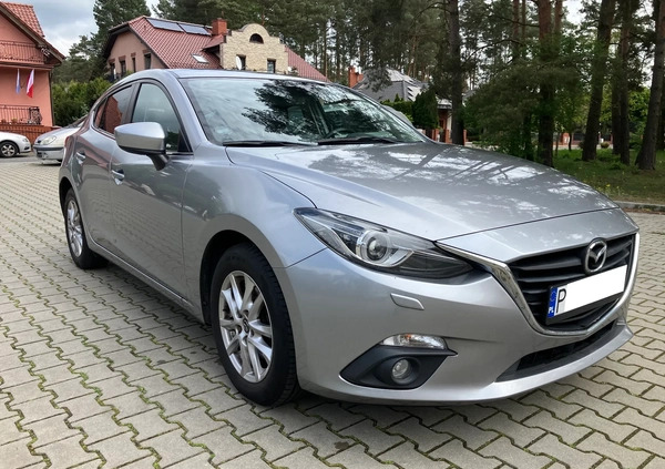 Mazda 3 cena 49800 przebieg: 183400, rok produkcji 2014 z Leszno małe 379